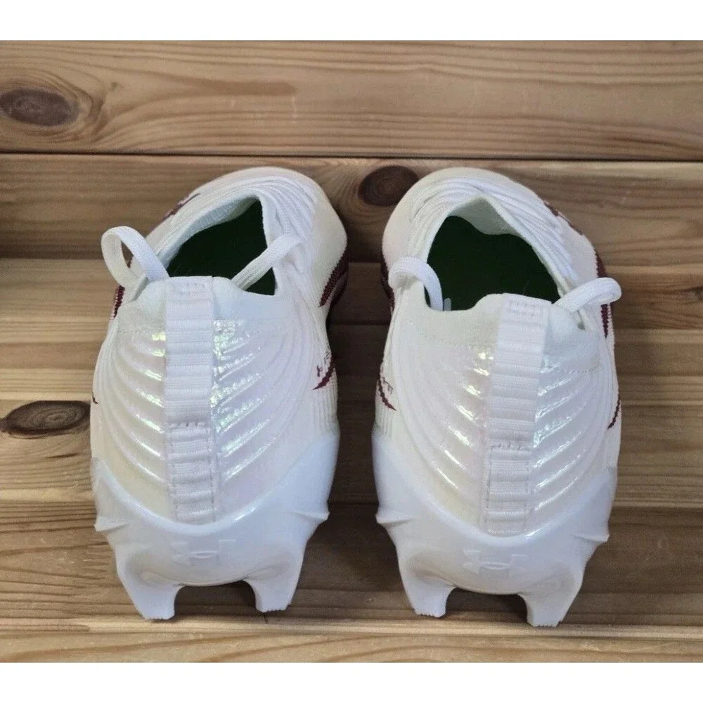 Under Armour Blur Pro White Cardinal Football/Soccer Cleats 3028220-102 US Sz 12